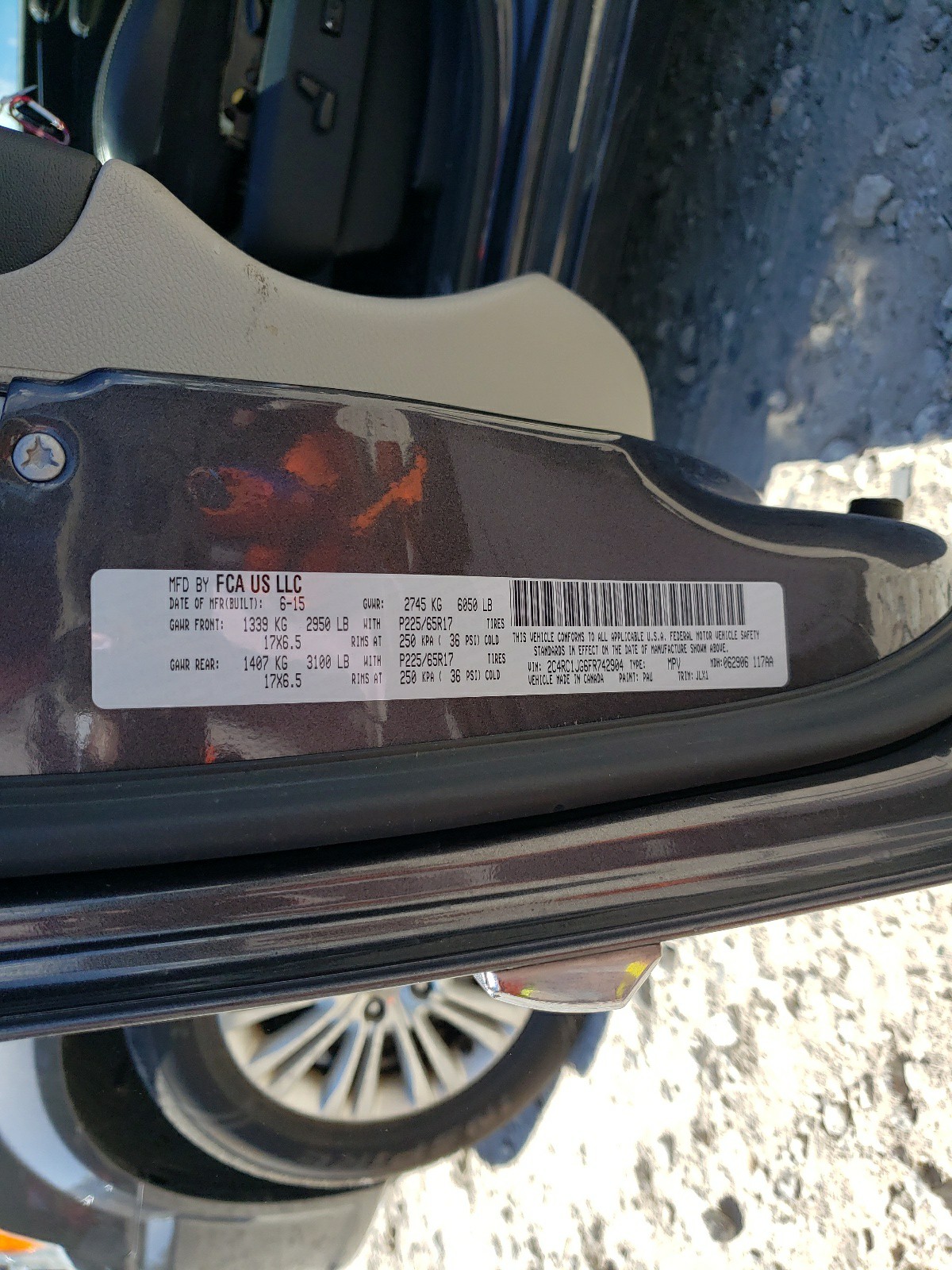 2C4RC1JG6FR742904 2015 Chrysler Town & Country Limited