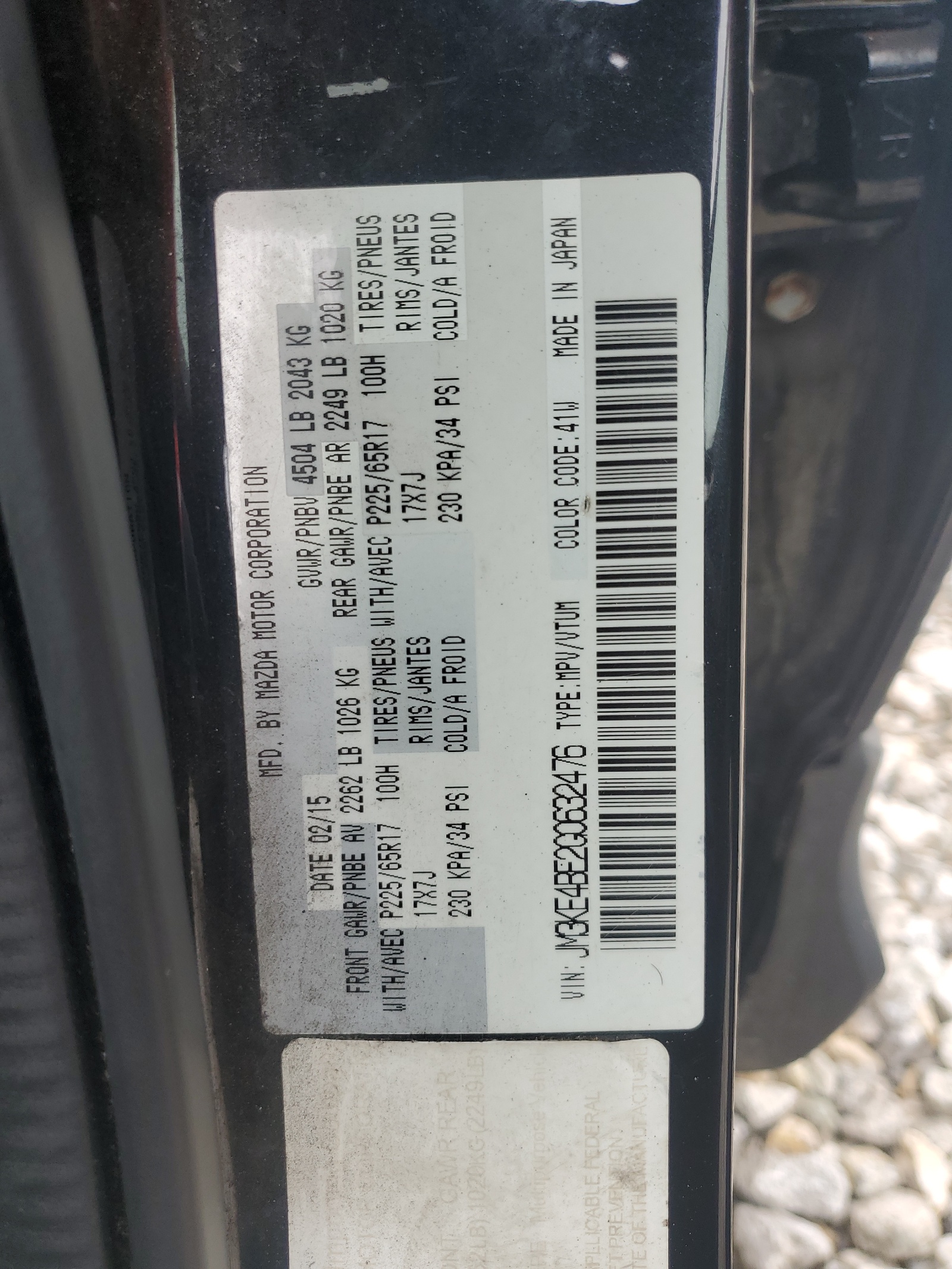 JM3KE4BE2G0632476 2016 Mazda Cx-5 Sport