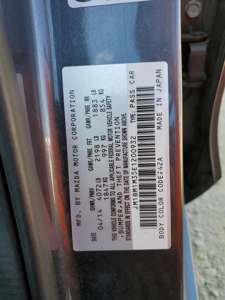 2014 Mazda 3 Grand Touring VIN: JM1BM1M35E1200932 Lot: 63147674