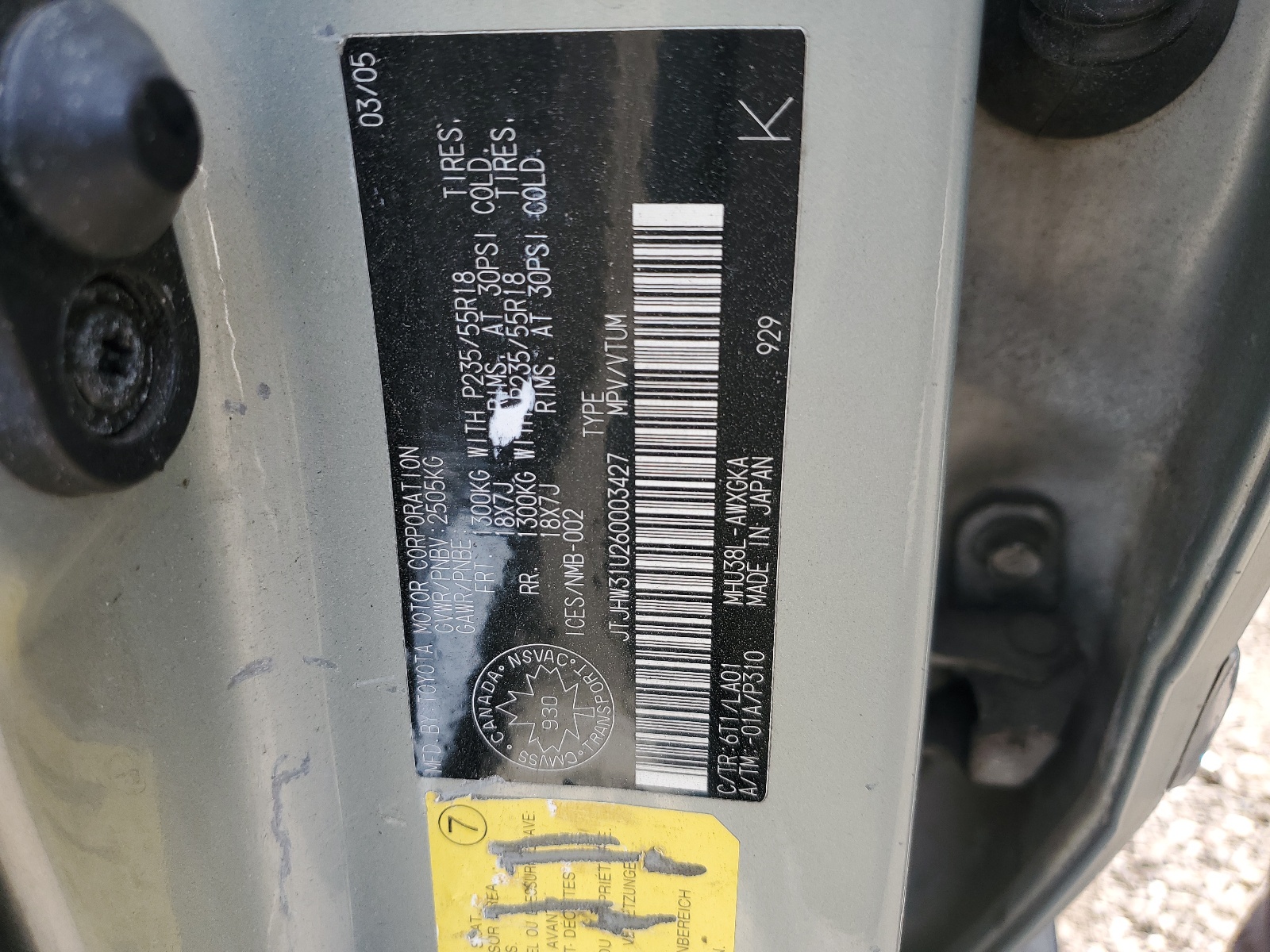 JTJHW31U260003427 2006 Lexus Rx 400