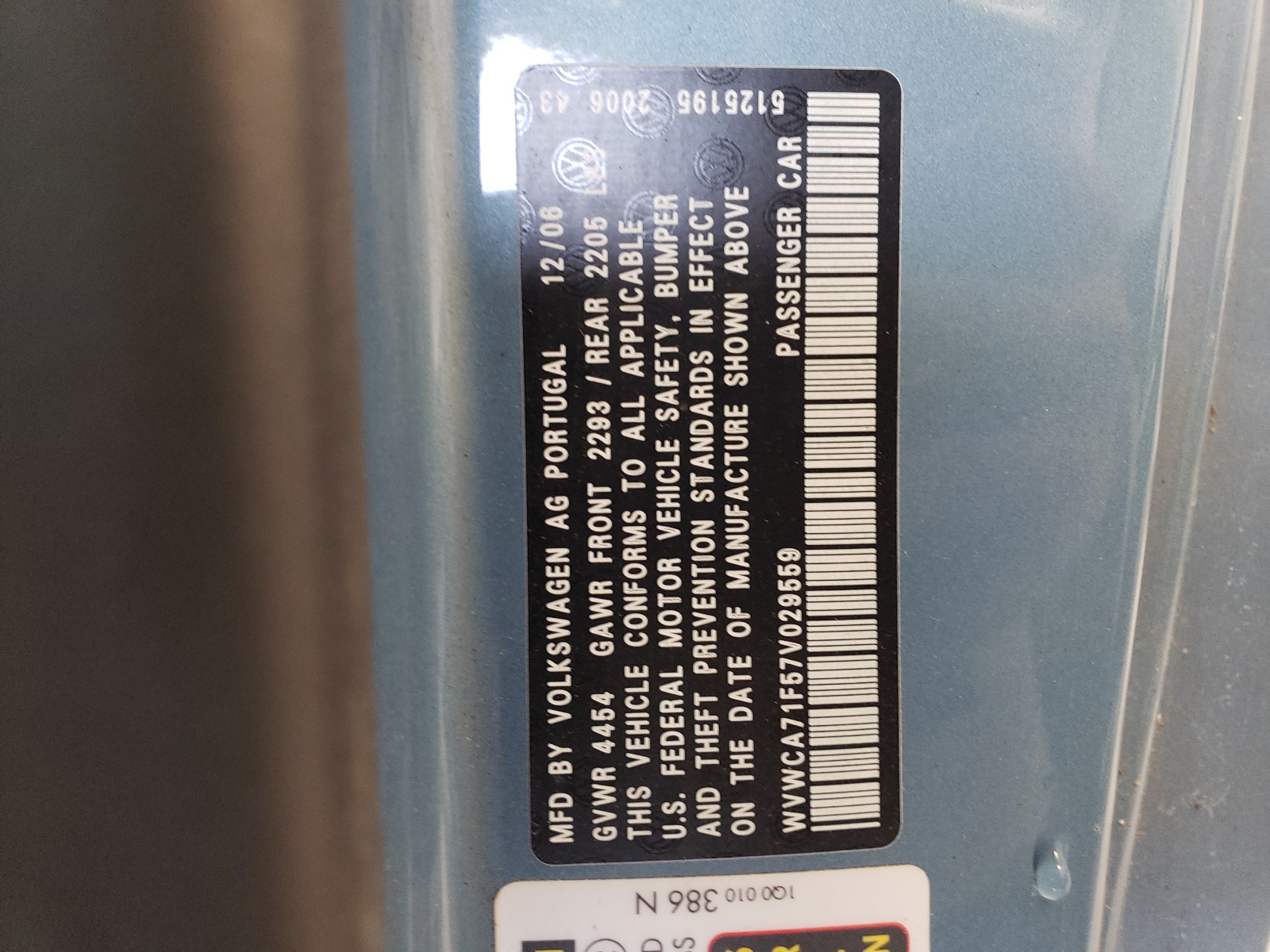 WVWCA71F57V029559 2007 Volkswagen Eos 2.0T Sport