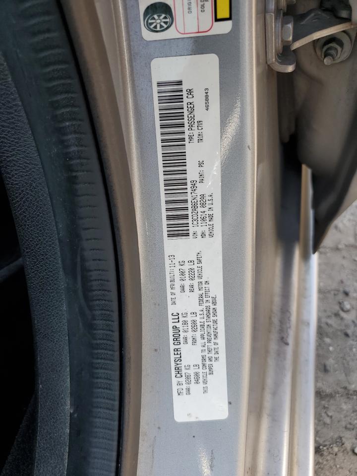 2014 Dodge Avenger Se VIN: 1C3CDZAB6EN174949 Lot: 63666394