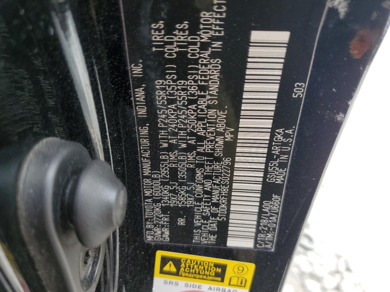 2014 Toyota Highlander Limited VIN: 5TDDKRFH8ES022796 Lot: 61244794