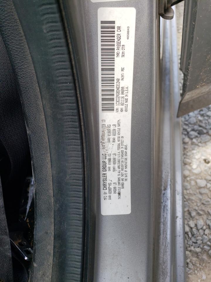 2013 Dodge Avenger Se VIN: 1C3CDZAG8DN631240 Lot: 61747364