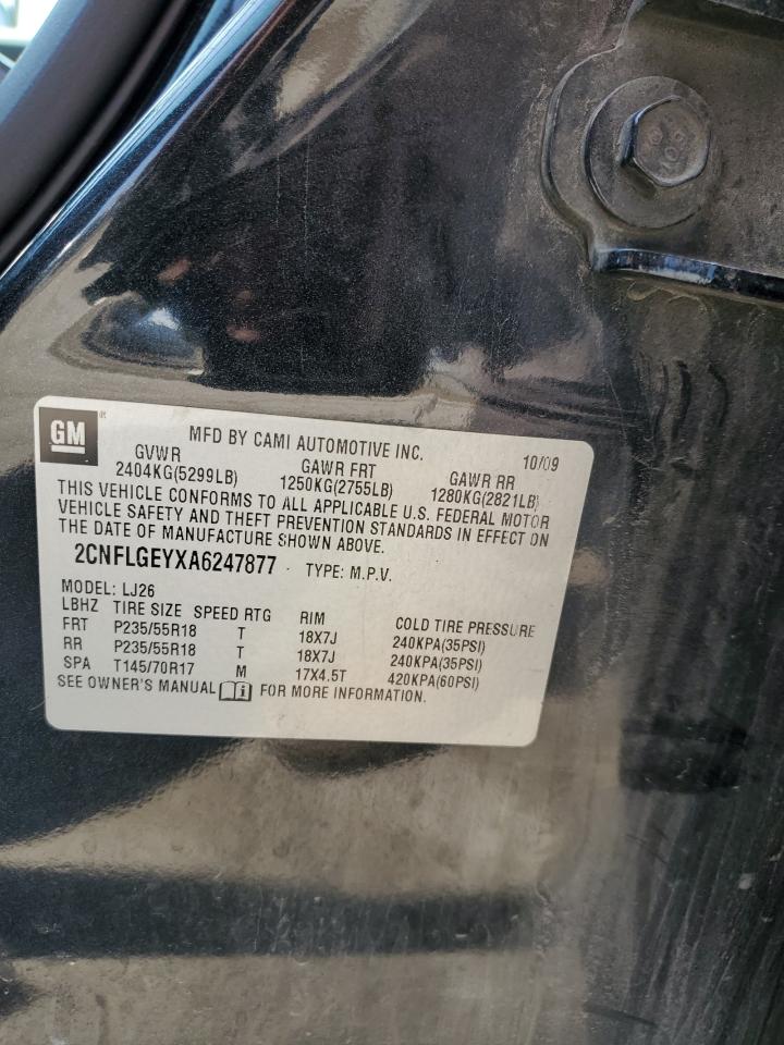 2010 Chevrolet Equinox Ltz VIN: 2CNFLGEYXA6247877 Lot: 64418844