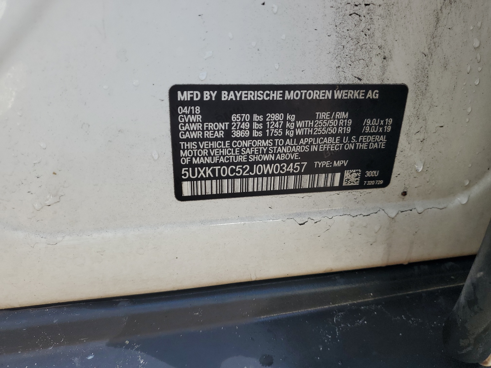 5UXKT0C52J0W03457 2018 BMW X5 Xdr40E