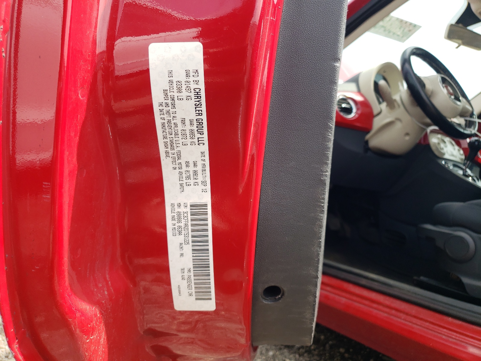 3C3CFFAR2DT531225 2013 Fiat 500 Pop