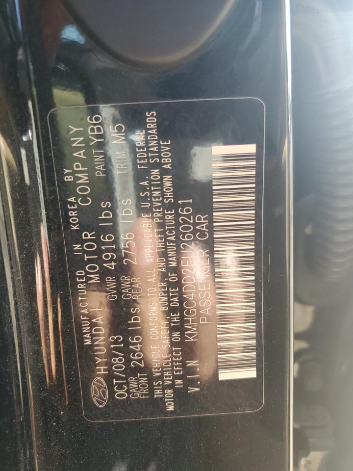 2014 Hyundai Genesis 3.8L VIN: KMHGC4DD2EU260261 Lot: 68700505