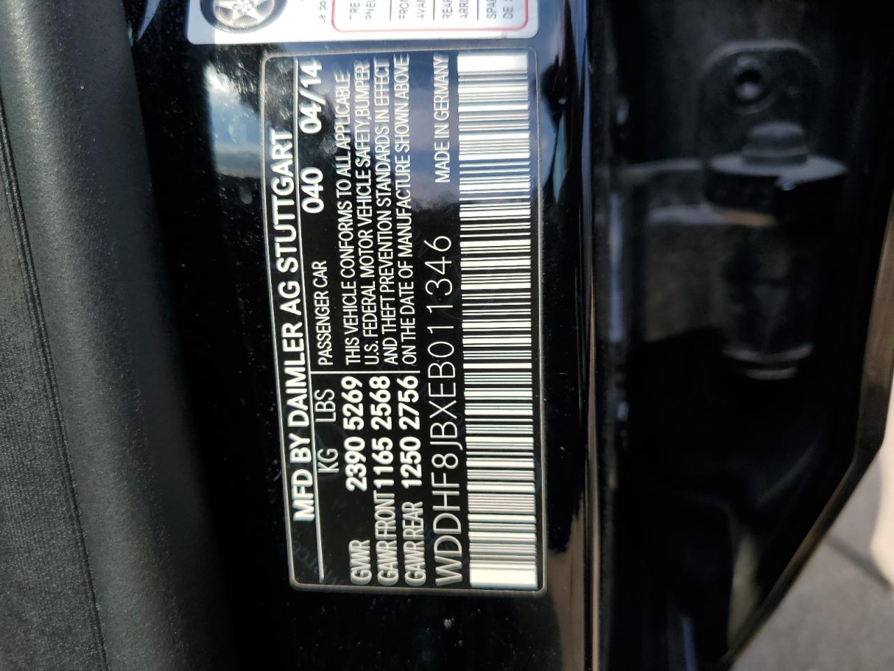 2014 Mercedes-Benz E 350 4Matic VIN: WDDHF8JBXEB011346 Lot: 63970284