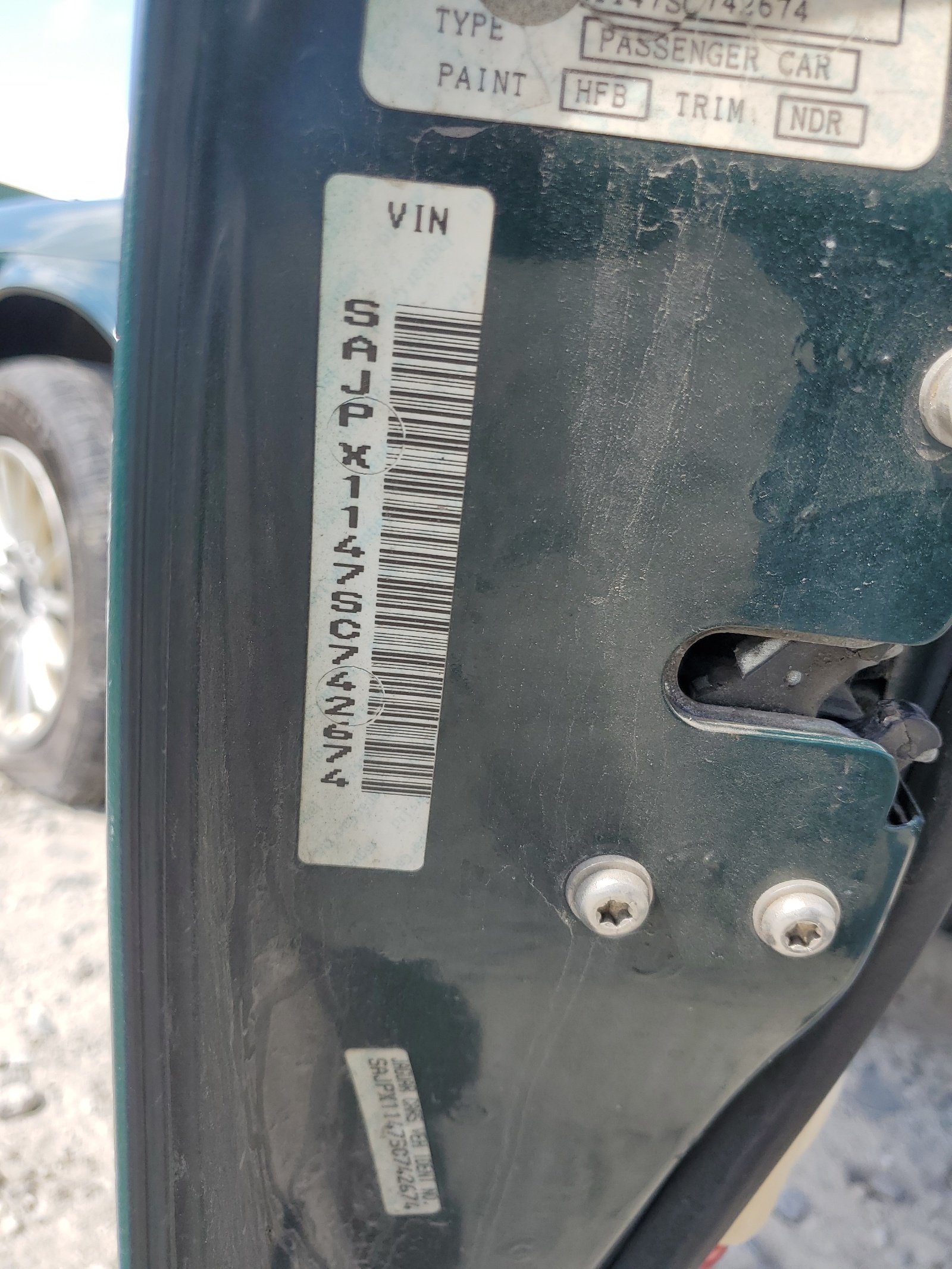 SAJPX1147SC742674 1995 Jaguar Xjr