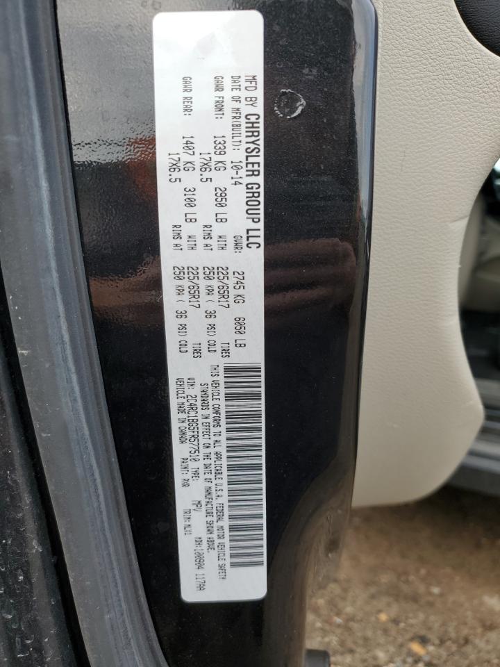 2015 Chrysler Town & Country Touring VIN: 2C4RC1BG5FR577510 Lot: 63965114