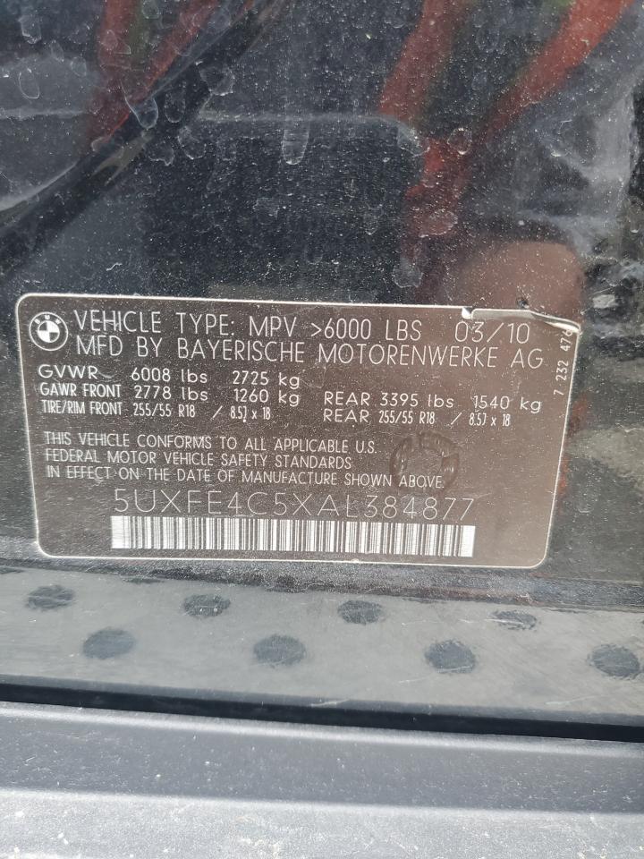 2010 BMW X5 xDrive30I VIN: 5UXFE4C5XAL384877 Lot: 60666454