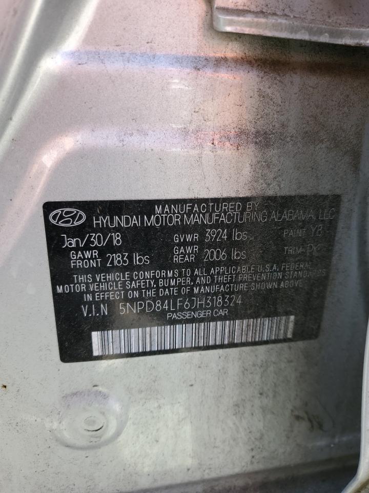 2018 Hyundai Elantra Sel VIN: 5NPD84LF6JH318324 Lot: 64064164