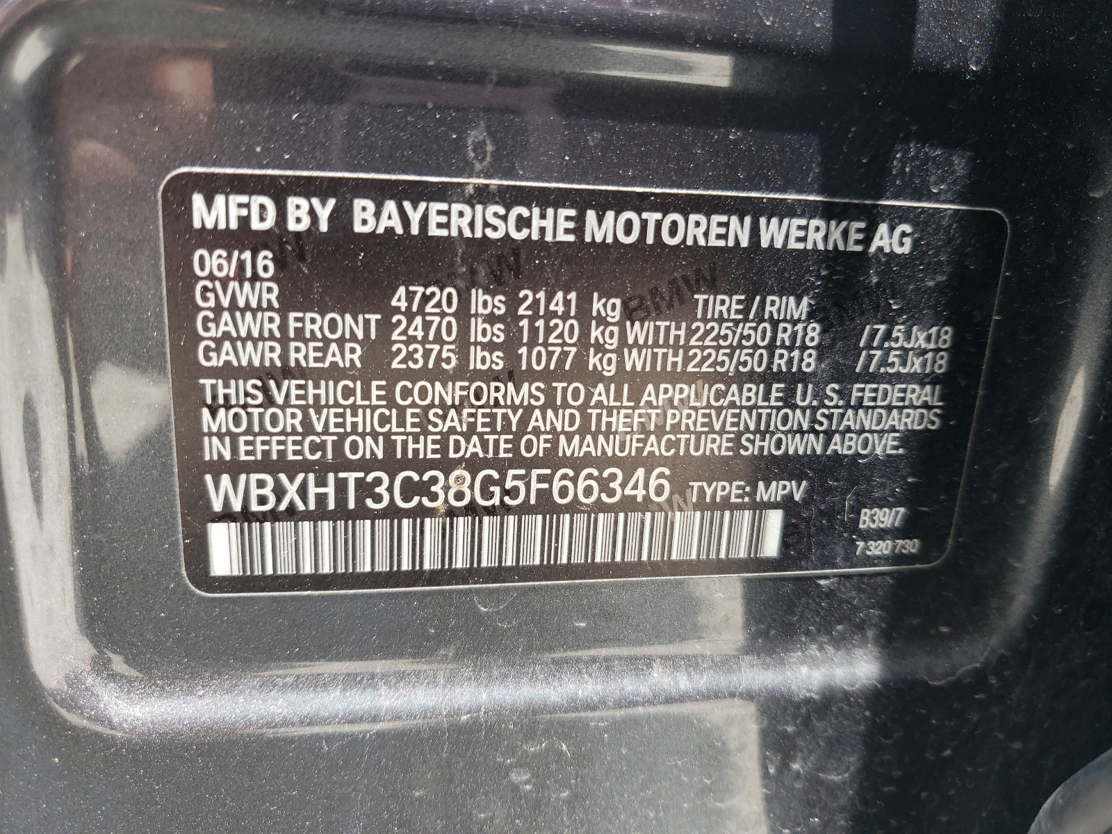 WBXHT3C38G5F66346 2016 BMW X1 xDrive28I