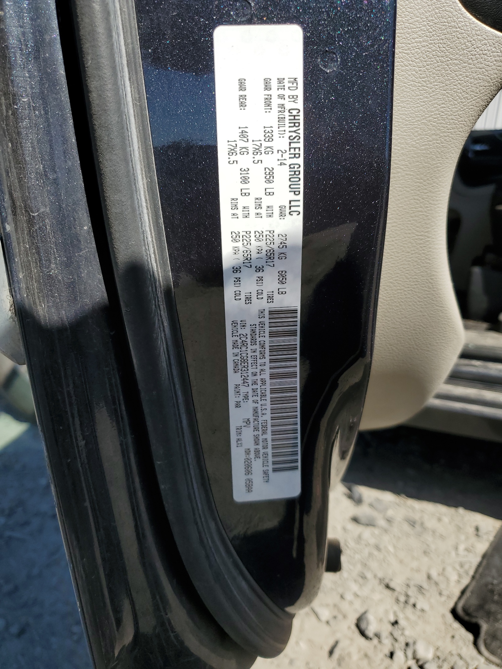 2C4RC1CG8ER312447 2014 Chrysler Town & Country Touring L