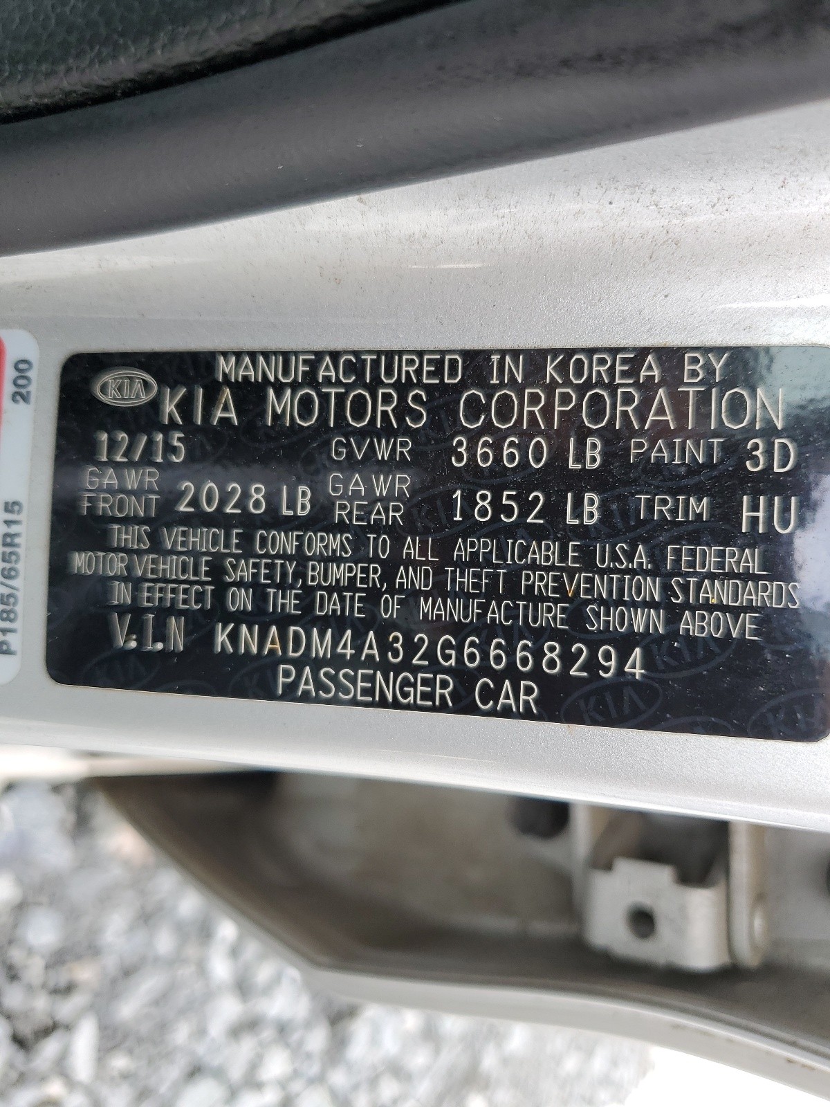 KNADM4A32G6668294 2016 Kia Rio Lx