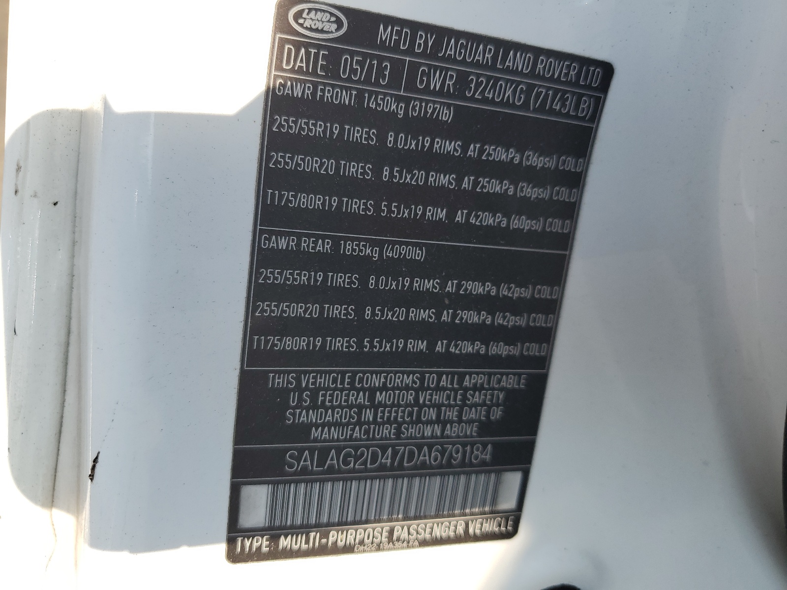 SALAG2D47DA679184 2013 Land Rover Lr4 Hse