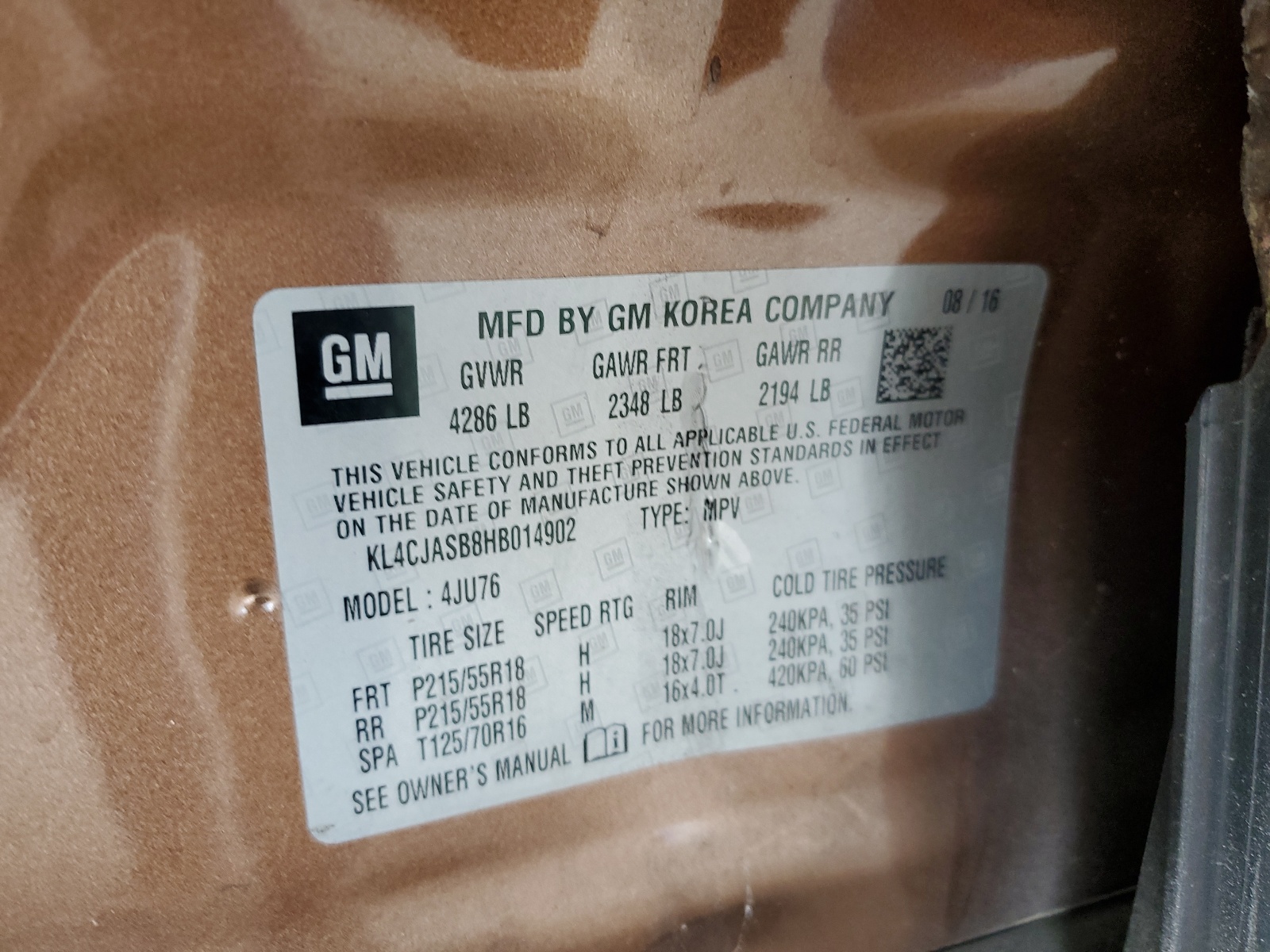 KL4CJASB8HB014902 2017 Buick Encore Preferred