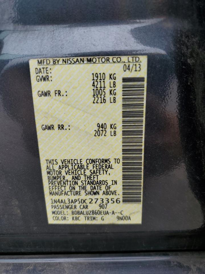 2013 Nissan Altima 2.5 VIN: 1N4AL3AP5DC273356 Lot: 64641504