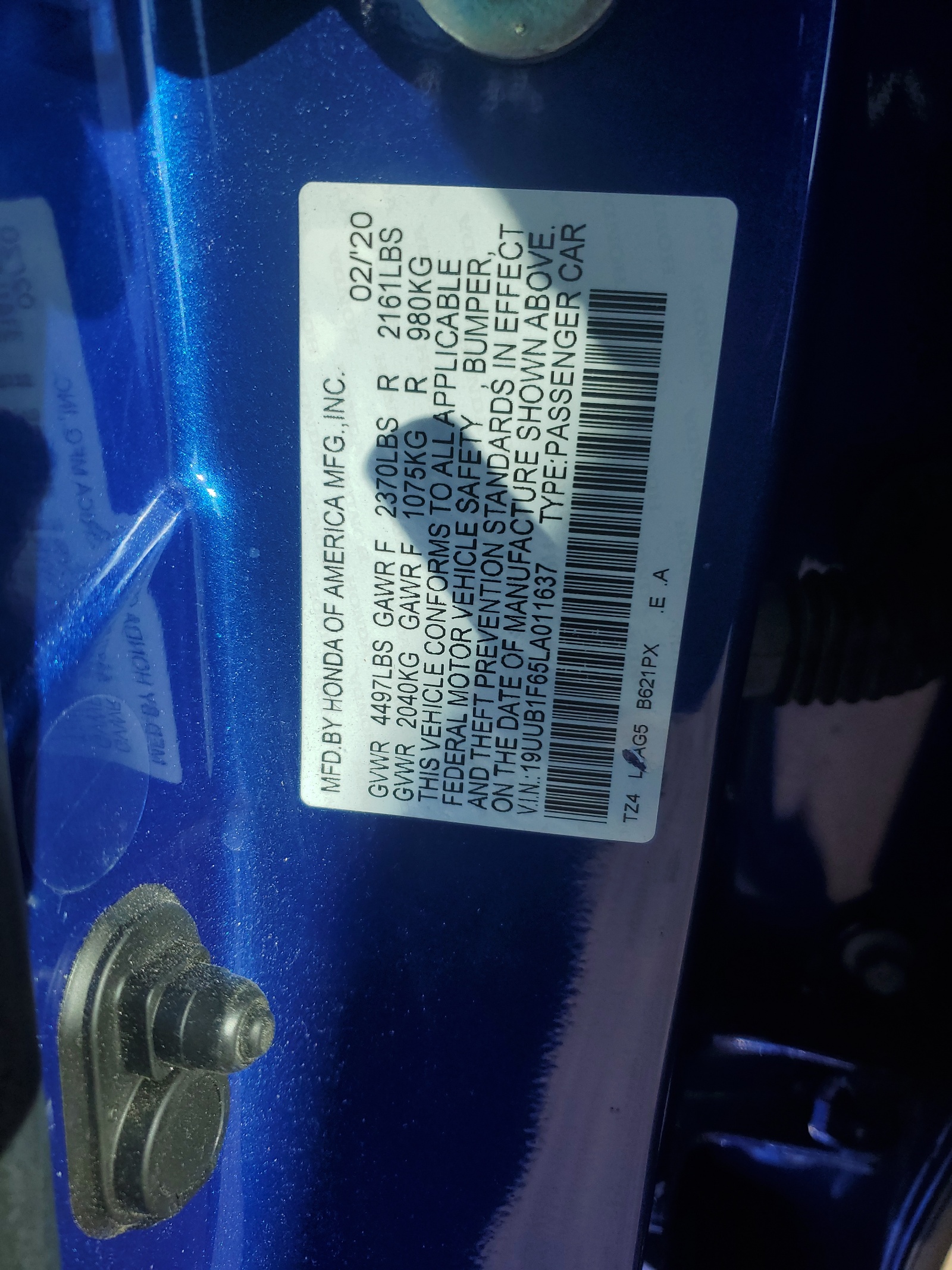 19UUB1F65LA011637 2020 Acura Tlx Technology