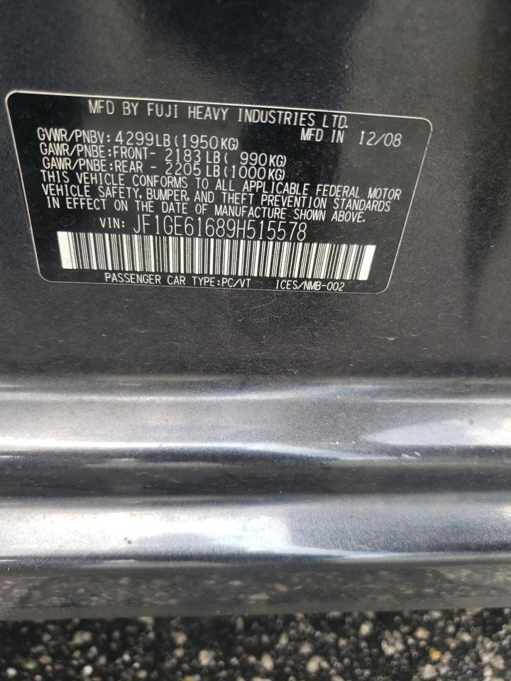 2009 Subaru Impreza 2.5I VIN: JF1GE61689H515578 Lot: 61643624