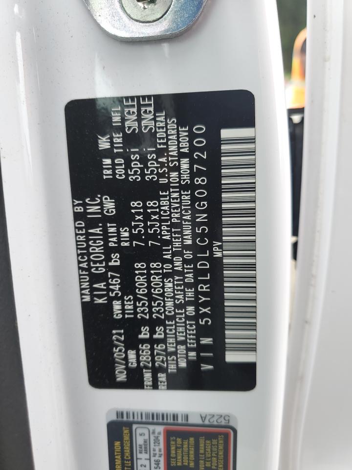 2022 Kia Sorento S VIN: 5XYRLDLC5NG087200 Lot: 64158734