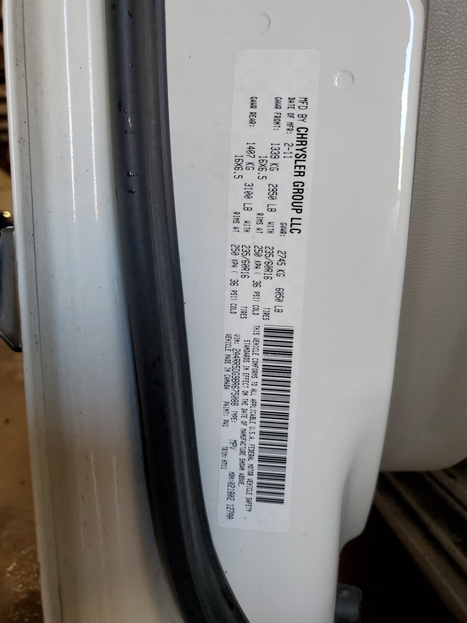 2A4RR5DG9BR675088 2011 Chrysler Town & Country Touring