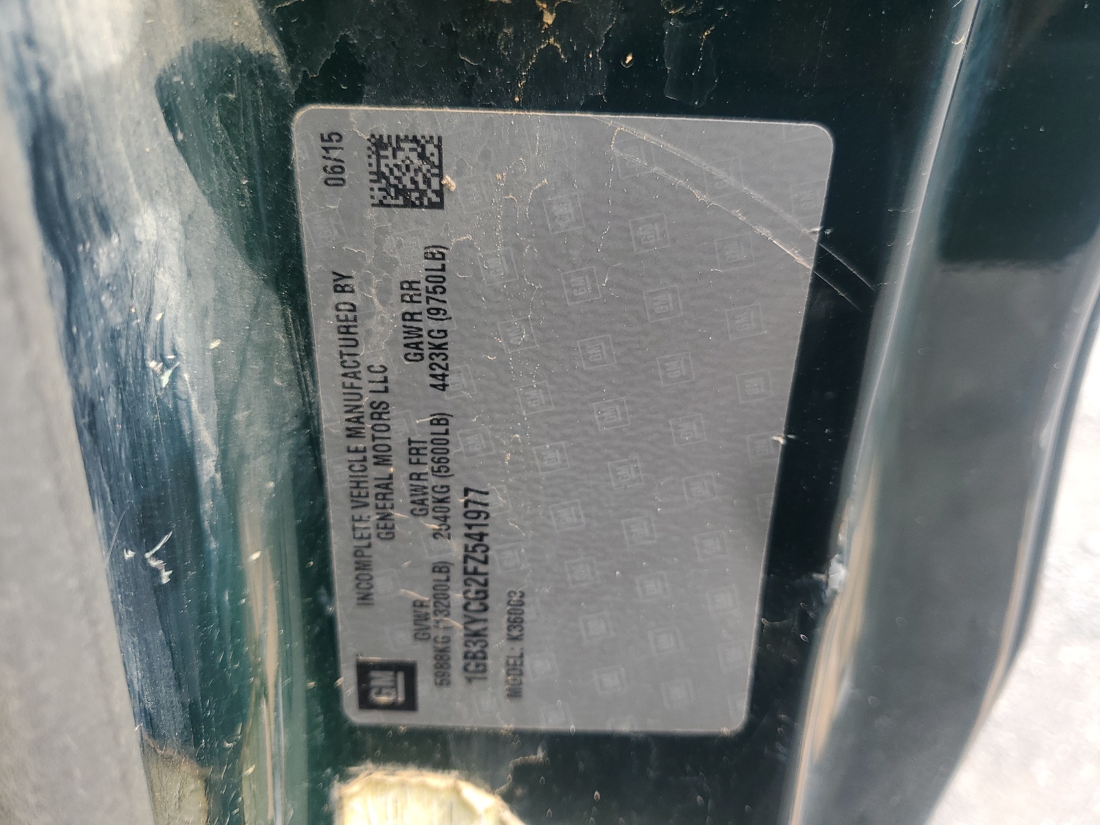 1GB3KYCG2FZ541977 2015 Chevrolet Silverado K3500