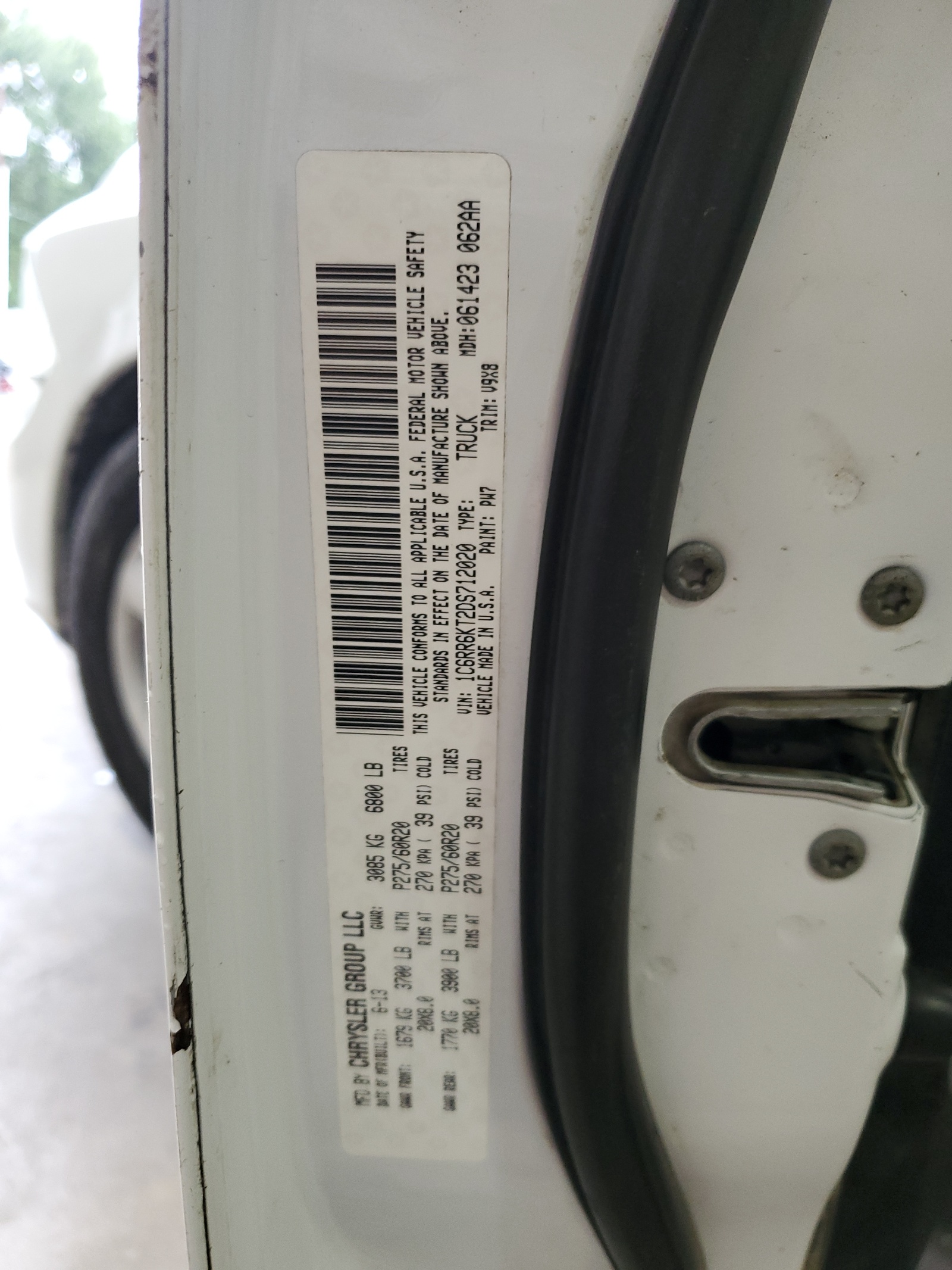 1C6RR6KT2DS712020 2013 Ram 1500 St