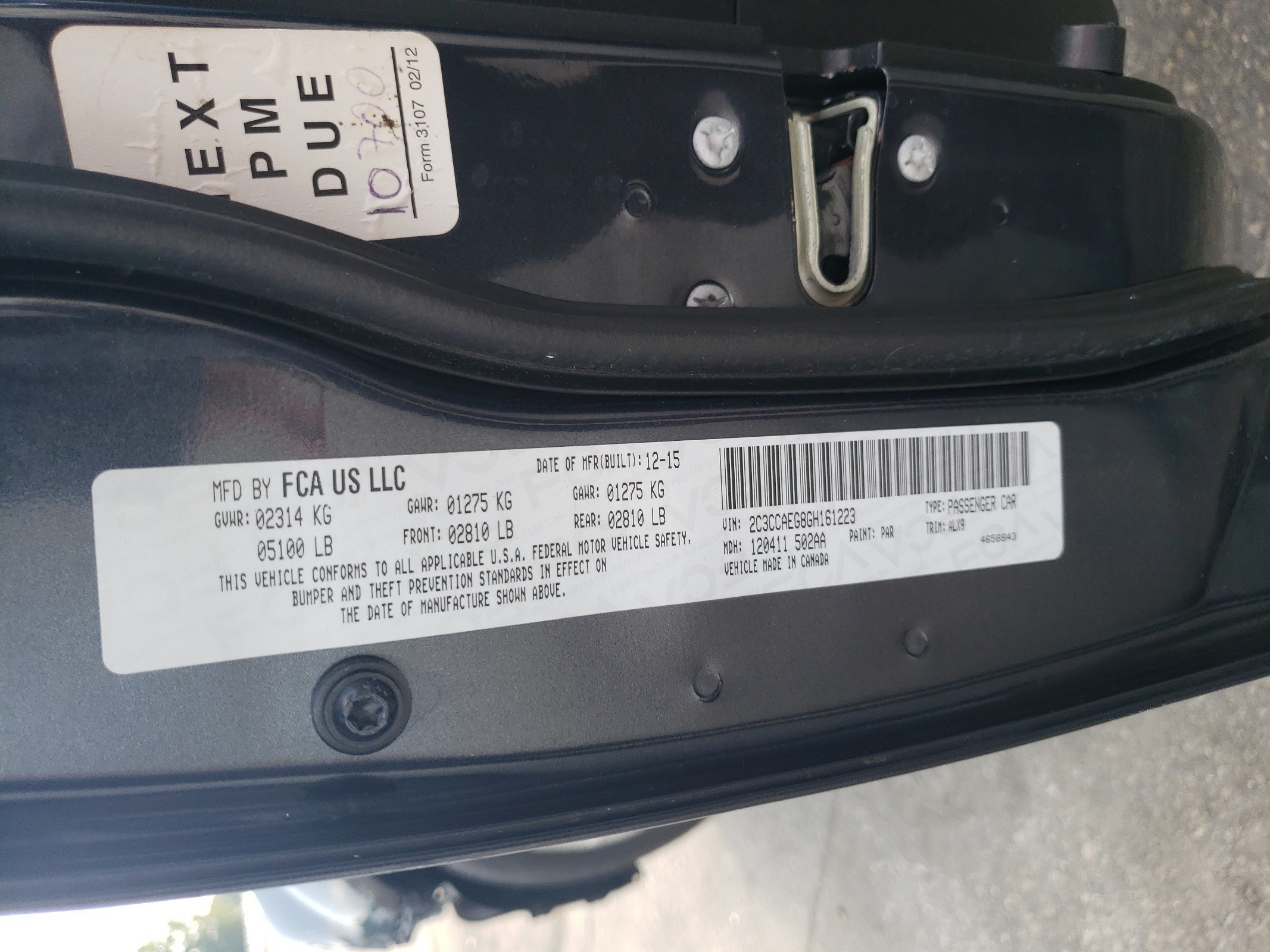 2C3CCAEG8GH161223 2016 Chrysler 300C