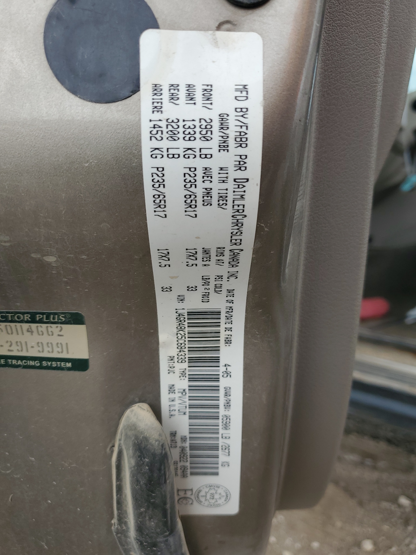 1J4GR48K25C684339 2005 Jeep Grand Cherokee Laredo