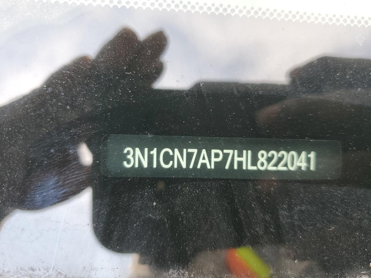 2017 Nissan Versa S VIN: 3N1CN7AP7HL822041 Lot: 62013654