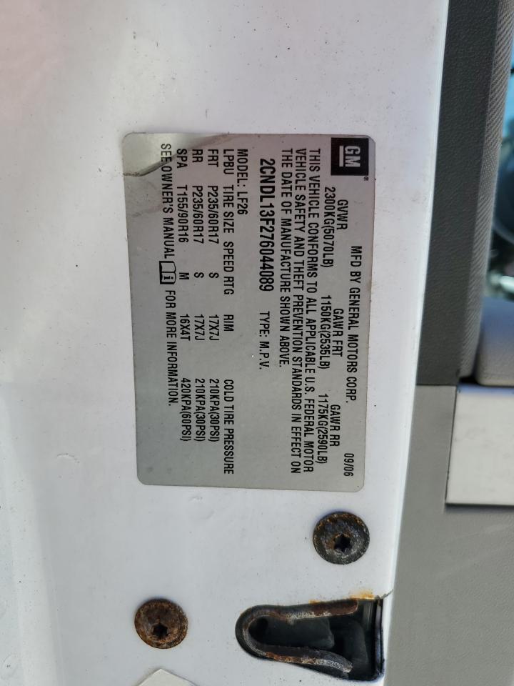 2007 Chevrolet Equinox Ls VIN: 2CNDL13F276044089 Lot: 63671274