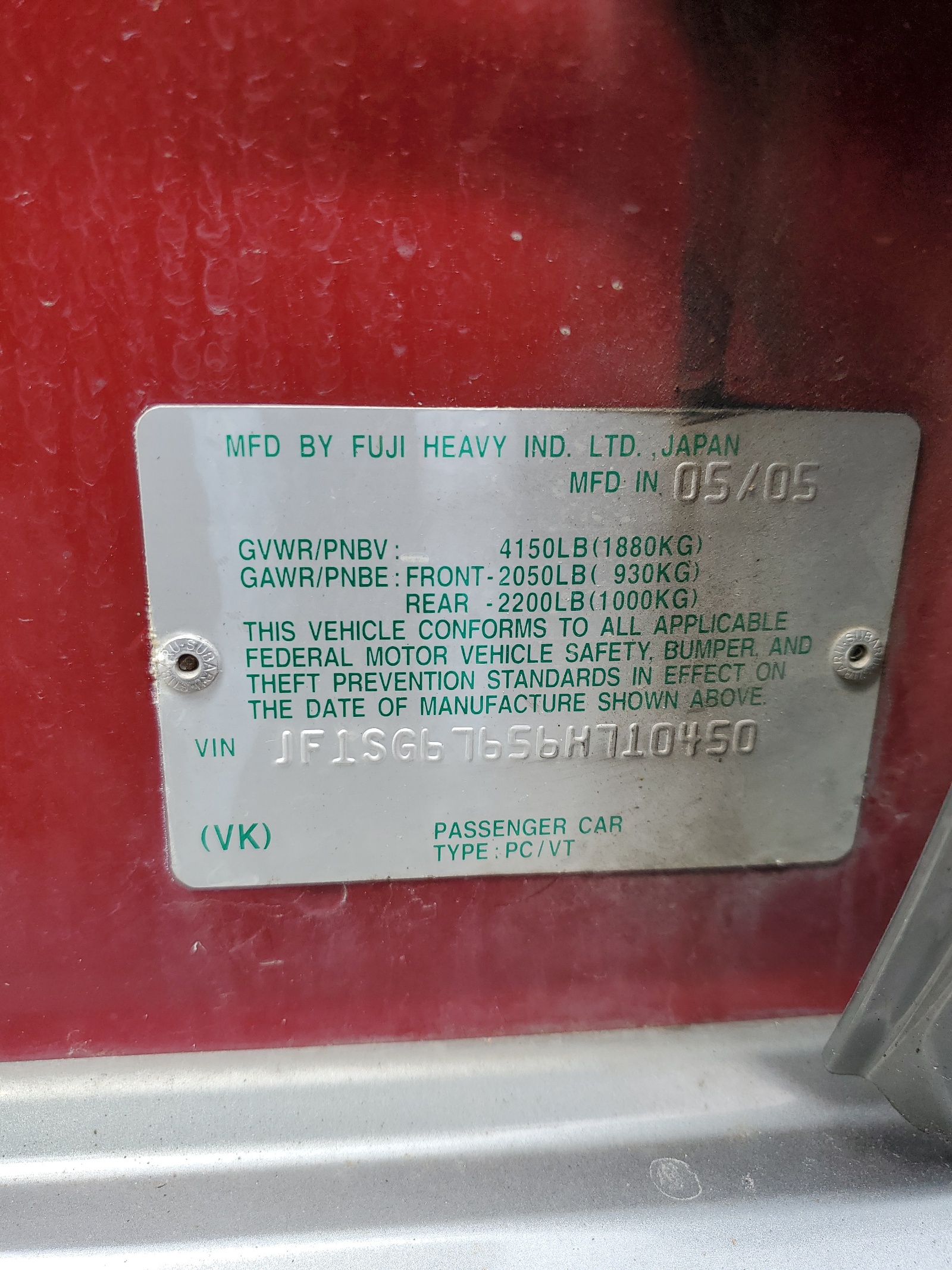 JF1SG67656H710450 2006 Subaru Forester 2.5X Ll Bean