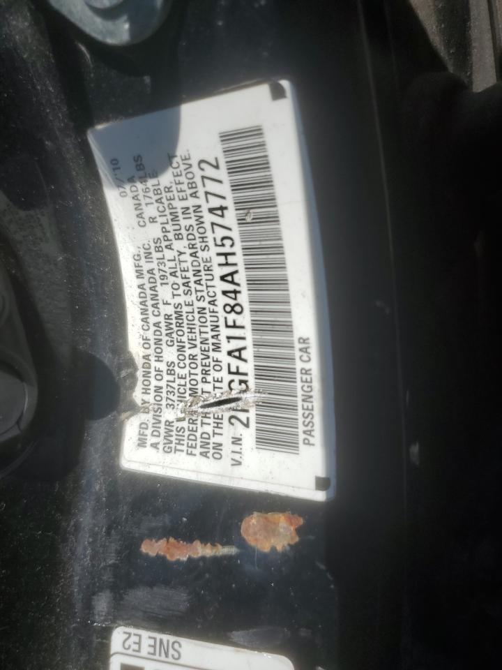 2010 Honda Civic Ex VIN: 2HGFA1F84AH574772 Lot: 62257324