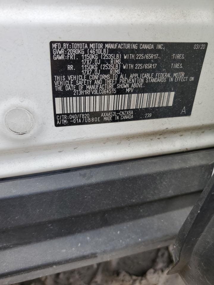 2020 Toyota Rav4 Le VIN: 2T3H1RFV9LC064515 Lot: 64517804