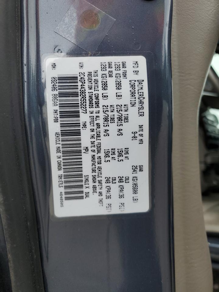 2002 Chrysler Town & Country Lx VIN: 2C4GP44382R552277 Lot: 64993634