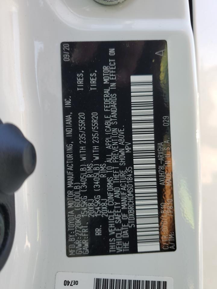 2021 Toyota Highlander Hybrid Limited VIN: 5TDXBRCH0MS018435 Lot: 63103004