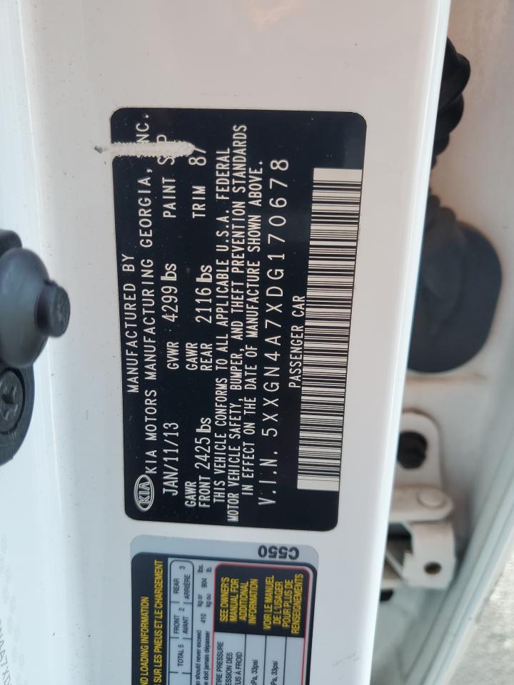 2013 Kia Optima Ex VIN: 5XXGN4A7XDG170678 Lot: 63198354