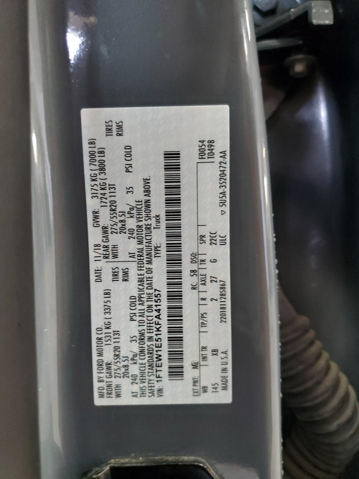 1FTEW1E51KFA41557 2019 Ford F150 Supercrew