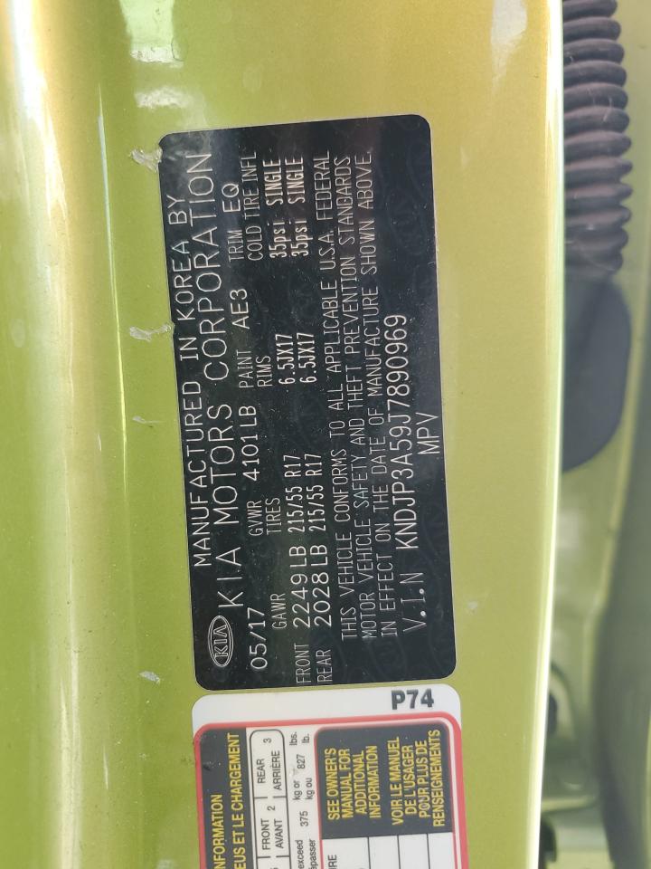 2018 Kia Soul + VIN: KNDJP3A59J7890969 Lot: 61533724