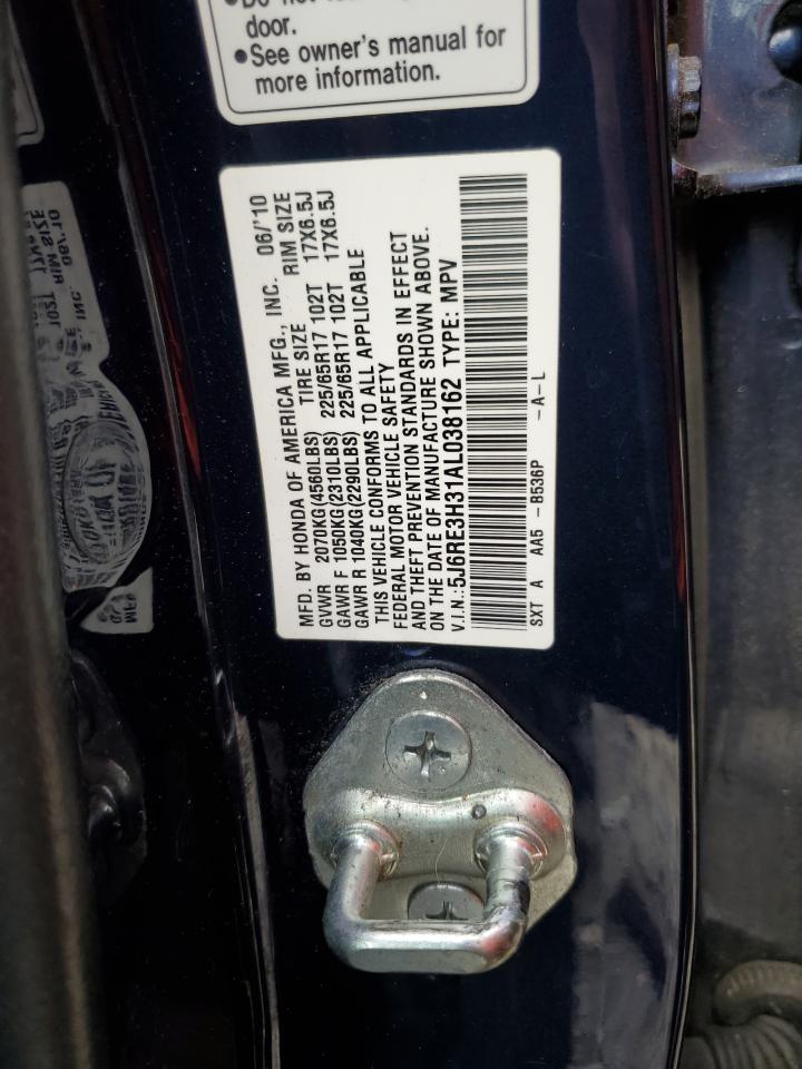 2010 Honda Cr-V Lx VIN: 5J6RE3H31AL038162 Lot: 63970074