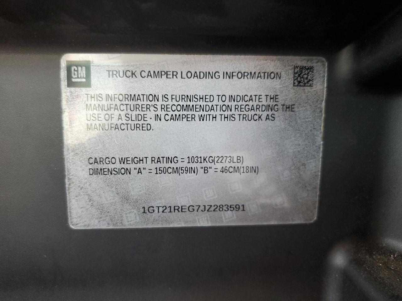 2018 GMC Sierra C2500 Heavy Duty VIN: 1GT21REG7JZ283591 Lot: 62236214