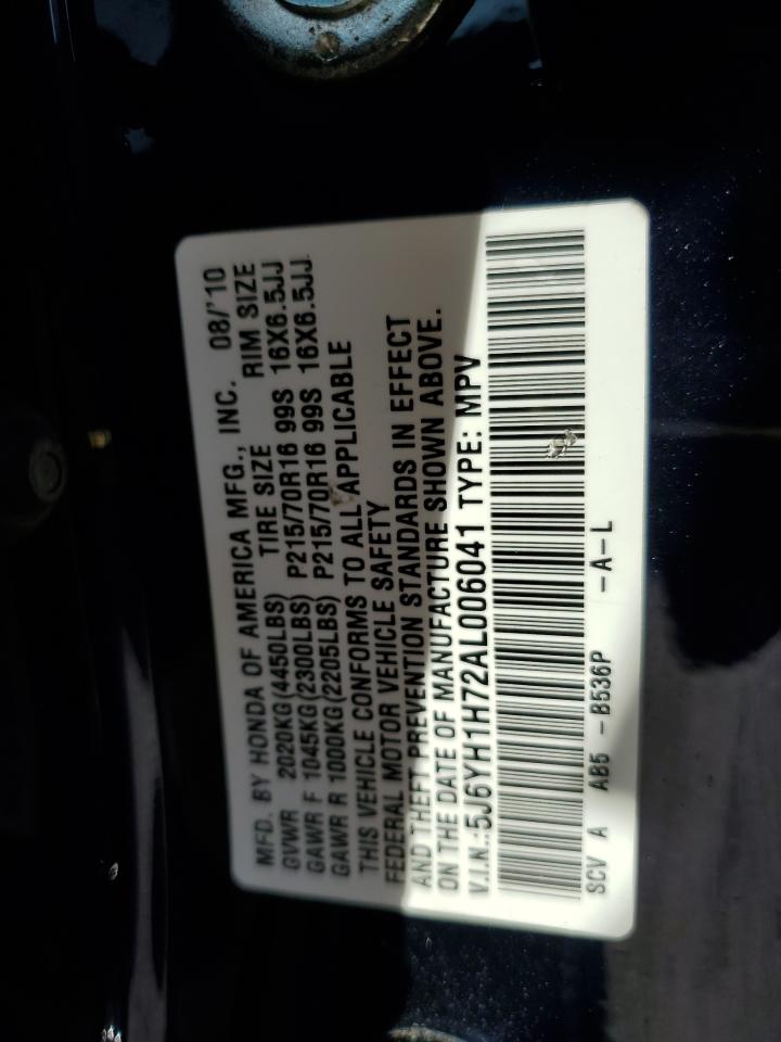 2010 Honda Element Ex VIN: 5J6YH1H72AL006041 Lot: 64156404