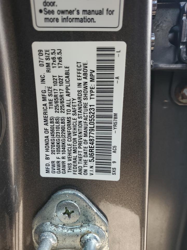 2009 Honda Cr-V Exl VIN: 5J6RE48779L055231 Lot: 65472394