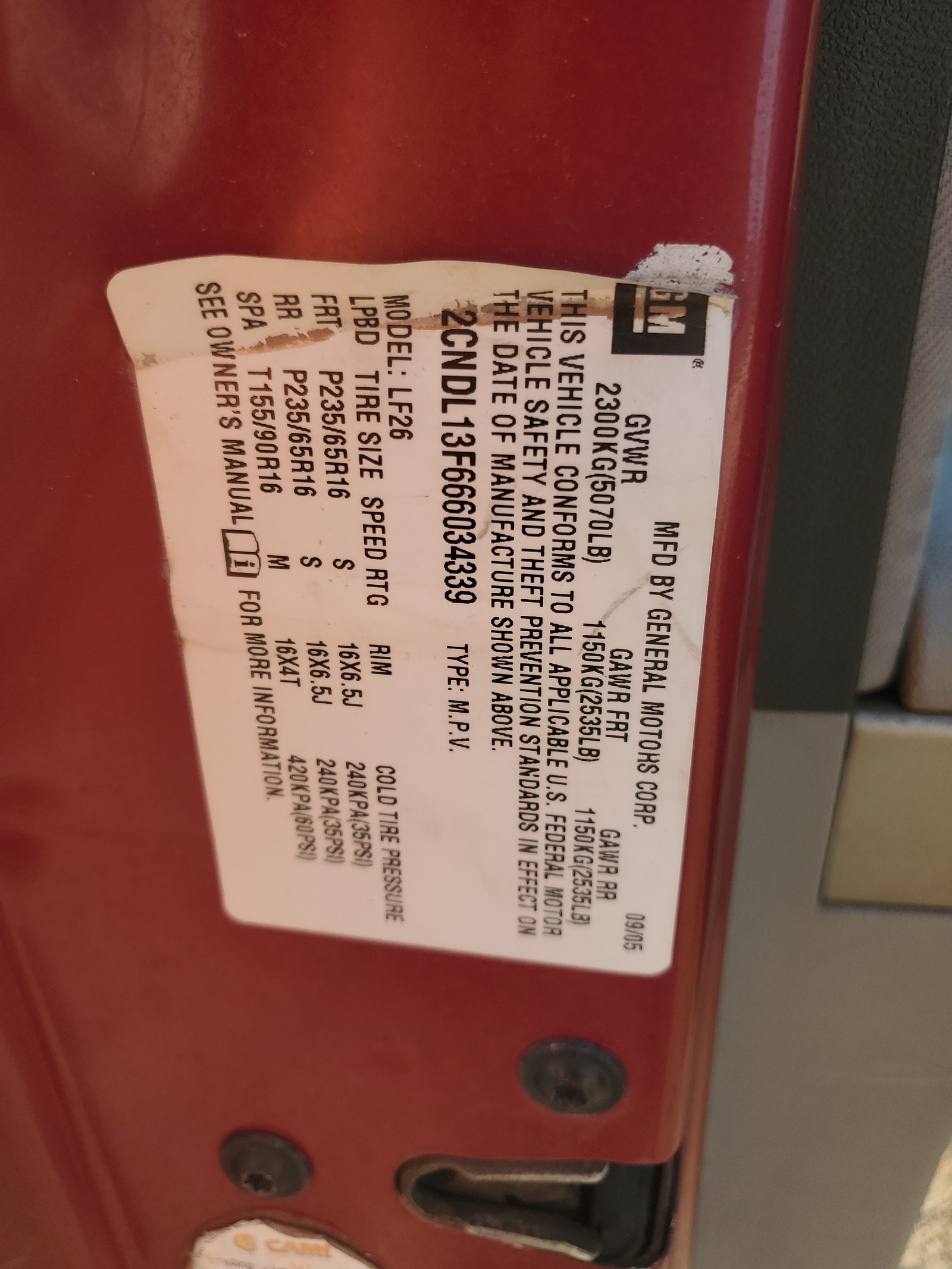 2CNDL13F666034339 2006 Chevrolet Equinox Ls