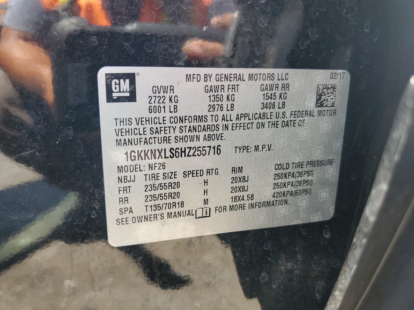 1GKKNXLS6HZ255716 2017 GMC Acadia Denali