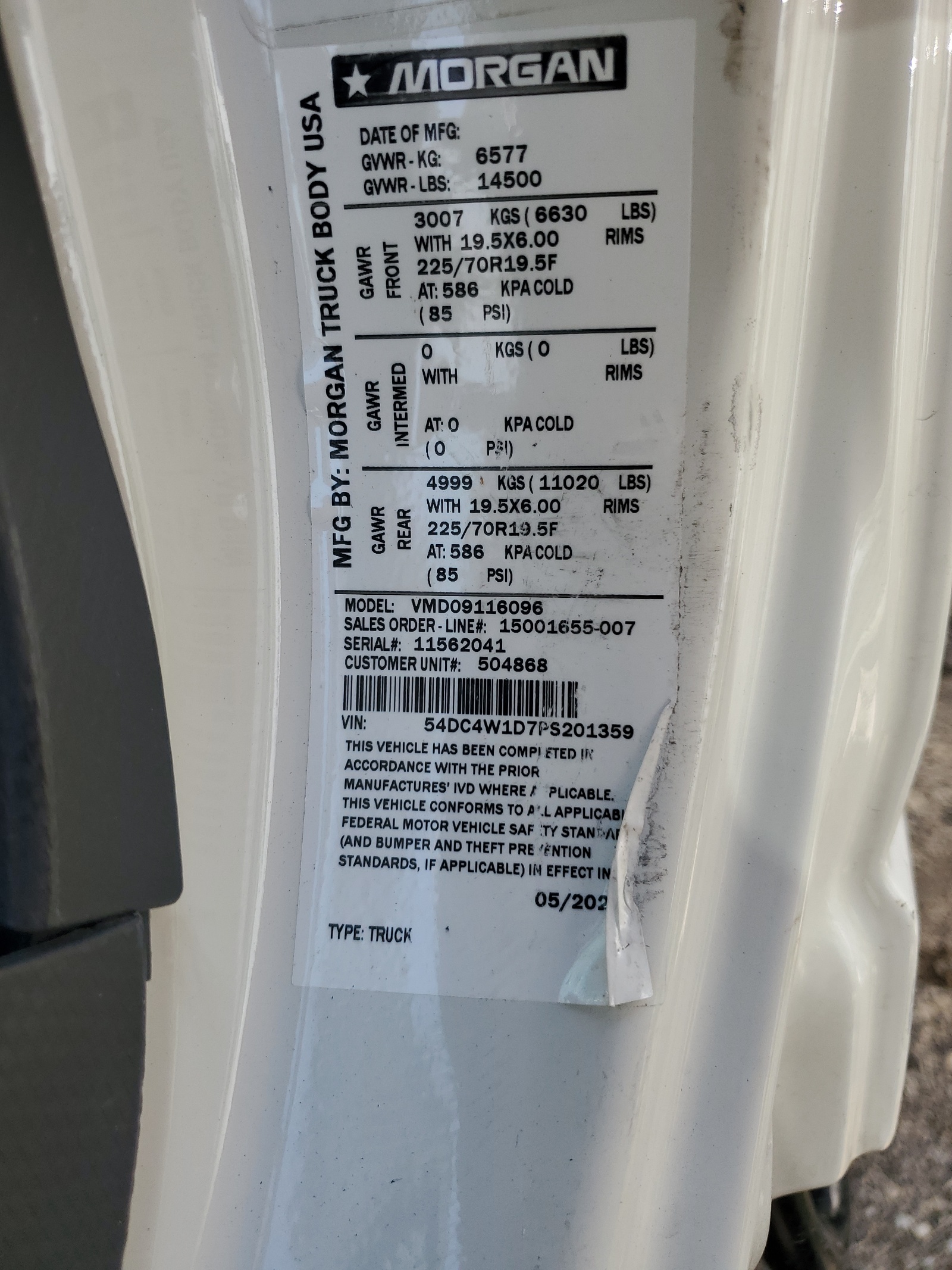 54DC4W1D7PS201359 2023 Isuzu Npr Hd