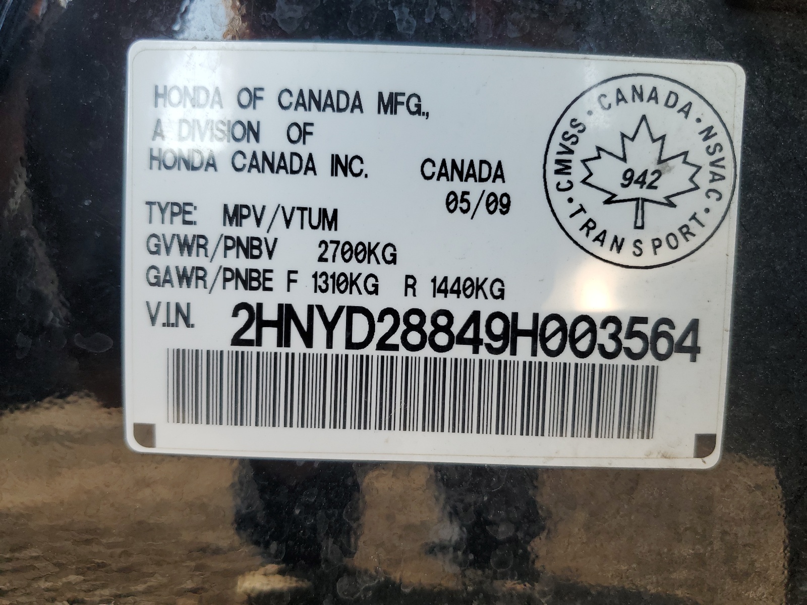 2HNYD28849H003564 2009 Acura Mdx Sport