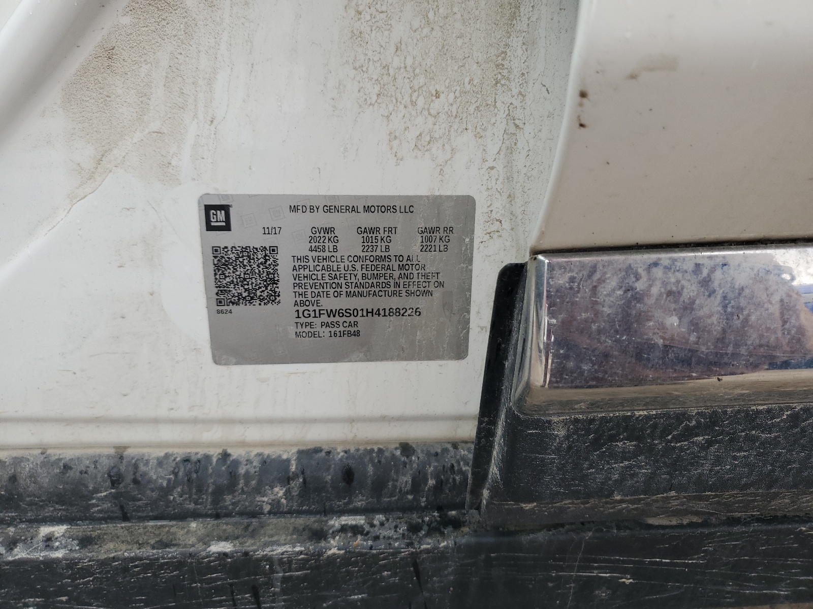 1G1FW6S01H4188226 2017 Chevrolet Bolt Ev Lt